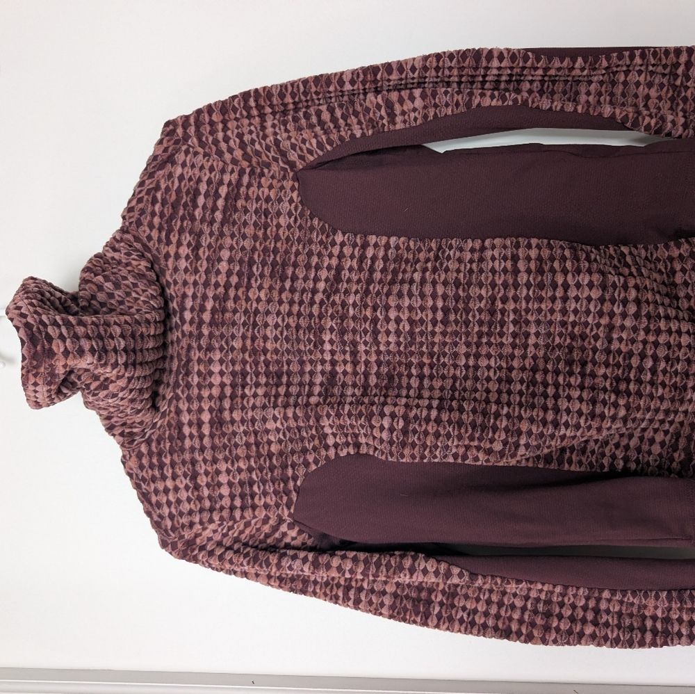 Nike Burgundy and Pink Textured Pullover